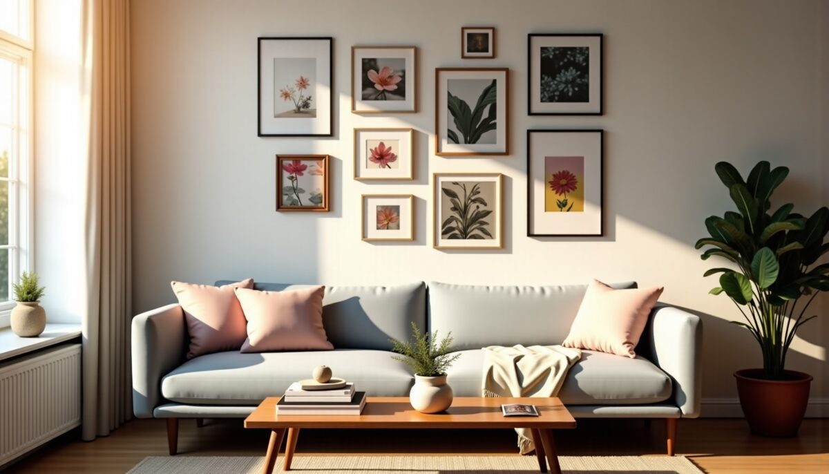 Les astuces pour agencer harmonieusement plusieurs cadres sur un mur