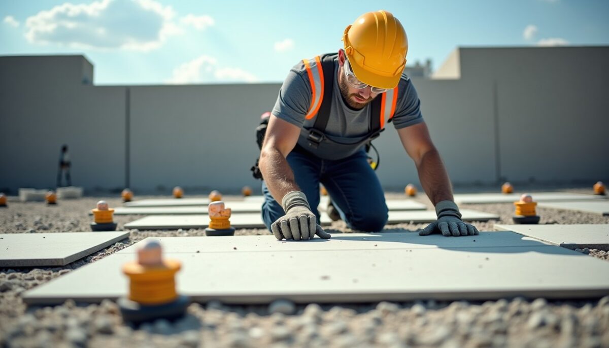 Combien coûte la pose d'une dalle sur plot de 60x60 cm ?
