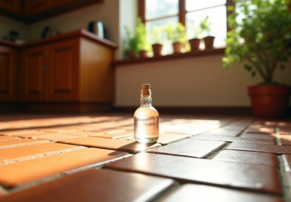 Le vinaigre blanc : une solution efficace pour nettoyer vos tomettes ?