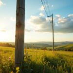 Poteau électrique sur terrain privé : quelles compensations attendre ?