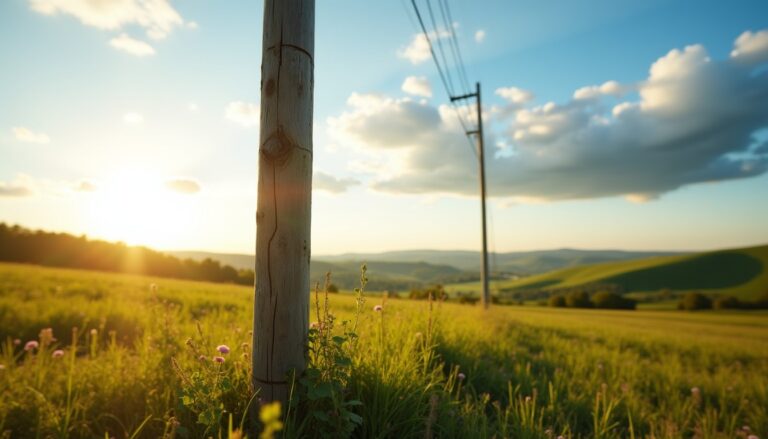 Poteau électrique sur terrain privé : quelles compensations attendre ?