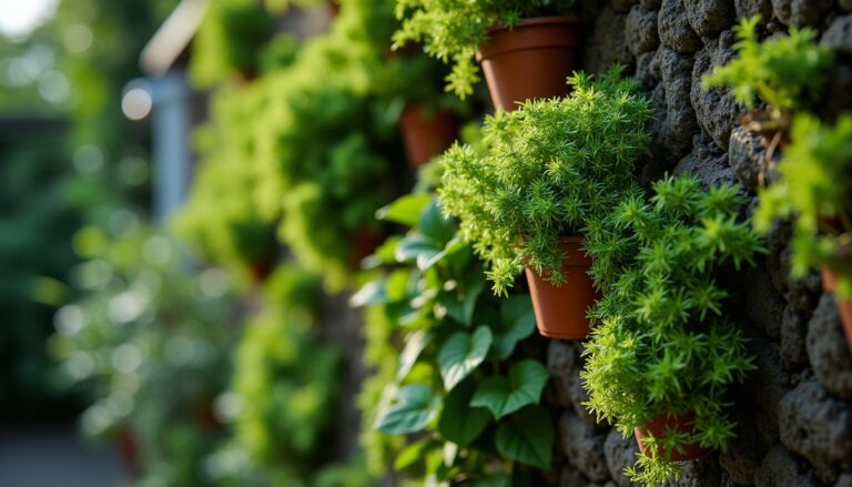 Mur végétal extérieur sans entretien : astuces pour un espace verdoyant facile à vivre