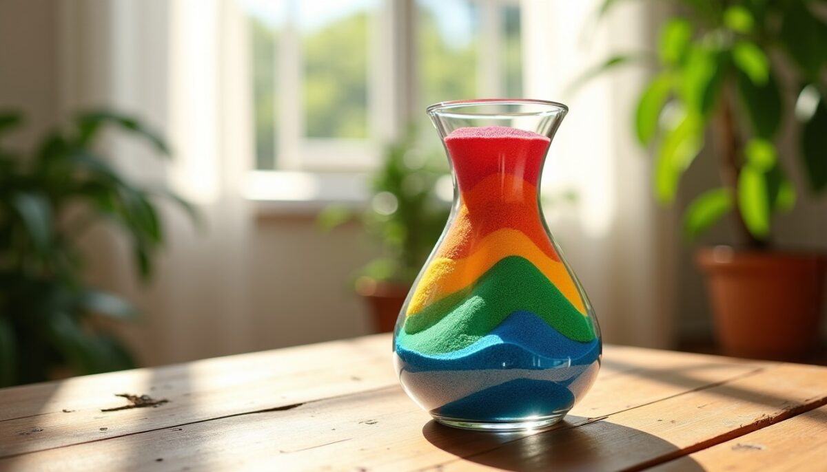 Astuces créatives pour sublimer un vase transparent avec du sable coloré