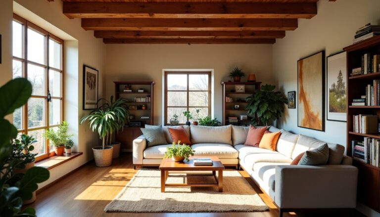 Poutres peintes en couleur lin : un choix esthétique et pratique à découvrir