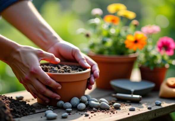 Les astuces incontournables pour améliorer le drainage au fond des pots de fleurs