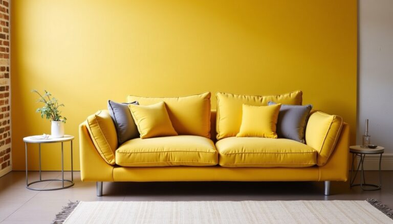 Quelles teintes choisir pour sublimer un canapé jaune moutarde ?