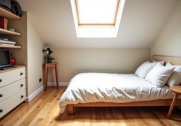 Comment optimiser l’aménagement d’une chambre sous comble à hauteur très réduite ?