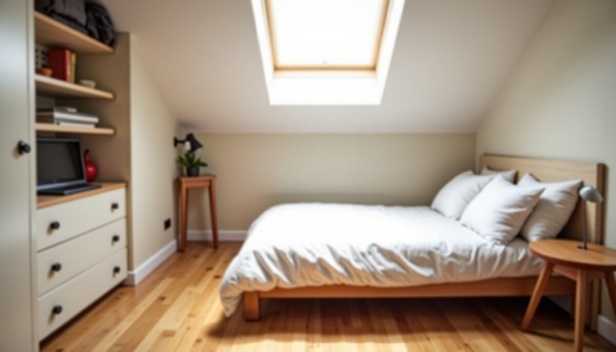 Comment optimiser l’aménagement d’une chambre sous comble à hauteur très réduite ?