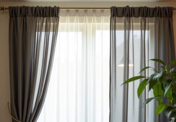 Installer voilage et double rideaux sur une seule tringle : astuces et conseils pratiques
