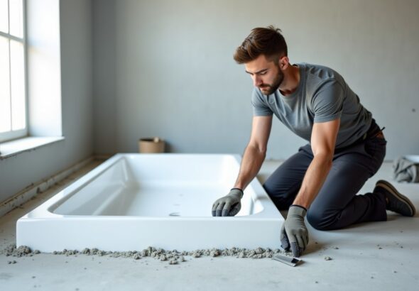 Est-il possible de fixer un receveur de douche avec du mortier adhésif MAP ?