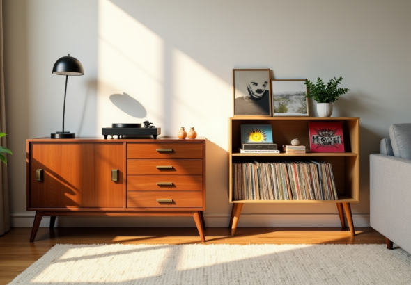 Buffet fermé ou étagères ouvertes : quelle solution pour vos vinyles